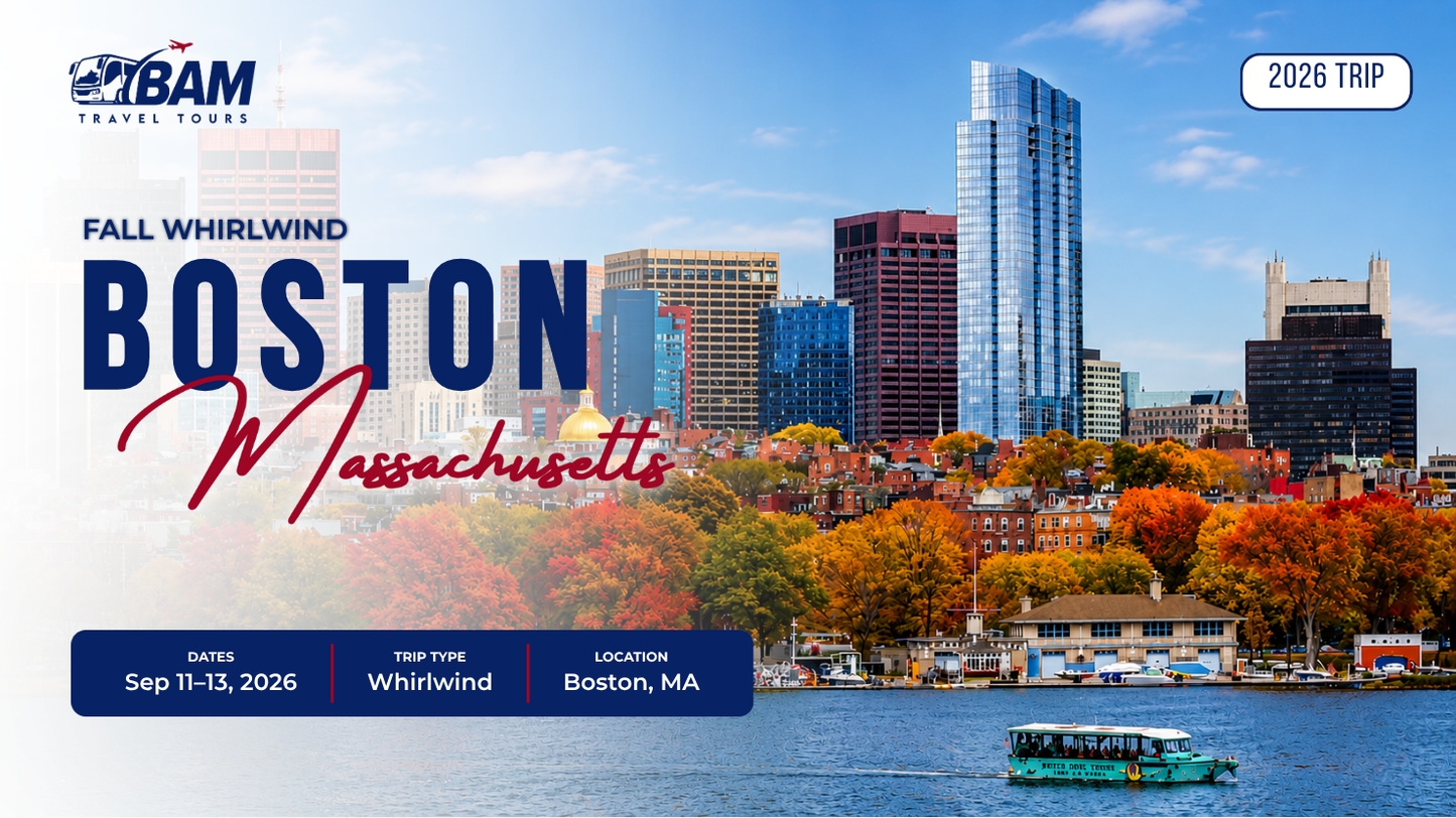 Boston, MA Whirlwind | Sep 11–13, 2026