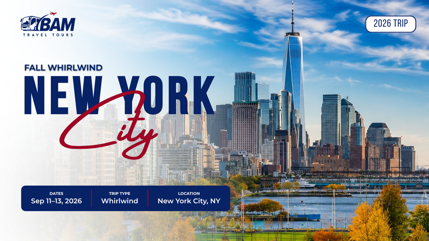 New York City Whirlwind | Sep 11–13, 2026
